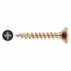 Vida All Purpose Pozi Countersunk Wood Screws - 3.5 x 25mm - Yellow Zinc - Pack of 200