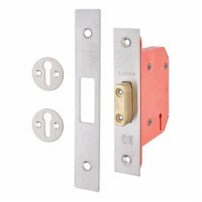 UNION 2103S StrongBOLT 3 Lever Deadlock - 81mm Case - 57mm Backset - Satin Stainless Steel