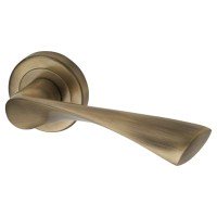 Exel Antique Brass Door Handles on Round...