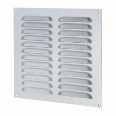 Exel Hooded Louvre Vent - 229 x 229mm - 11919mm² Free Air Flow - Satin Aluminium