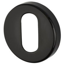 Hoppe AR600/28 Nylon Escutcheon - 52mm Diameter - Oval - Ebony Black - Pair