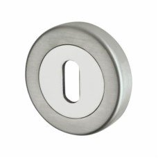 M Marcus Sorrento Escutcheon - 53mm Diameter - Keyhole - Satin/Polished Chrome