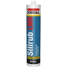 Soudal Silirub LMN Neutral Silicone Sealant - 300ml - Clear 