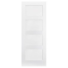 LPD Shaker 4 Panel Primed Solid Internal Door - 2040 x 726 x 40mm - White