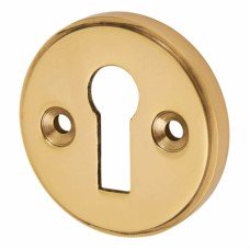Exel Escutcheon - 40mm Diameter - Keyhole - Polished Brass