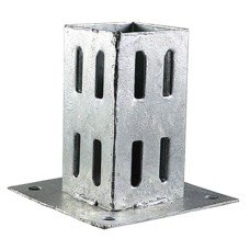 TIMCO Bolt Down Fence Post Shoe - Quick Fit - 100 x 100mm - Galvanised