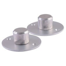 Floor to Ceiling Toilet Cubicle Post Feet - Satin Anodised Aluminium