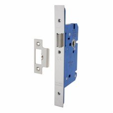 Hampstead Architectural DIN Latch - 85mm Case - 60mm Backset - Square - Polished Stainless Steel