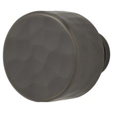 Alexander & Wilks Leila Hammered Round Cabinet Knob - 30mm Diameter - Dark Bronze