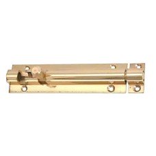 Exel Straight Barrel Bolt - 100 x 25mm - Polished Brass