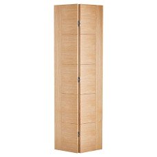 LPD Vancouver 5 Panel Pre-Finished Solid Bi-Fold Internal Door - 1981 x 762 x 35mm - Oak