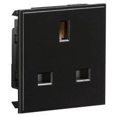 Knightsbridge 13A 1 Gang Unswitched Socket - Black