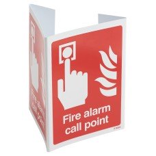 Exel Fire Alarm Sign - 3D Projection - 200 x 200mm - Rigid Plastic