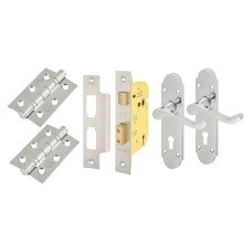 Exel Victorian Summer 3 Lever Sashlock Door Handle Kit - Polished Chrome