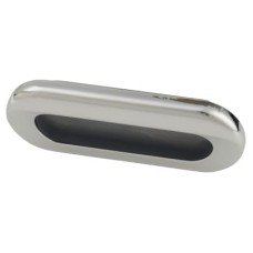 Exel Recessed Sliding Door Oval Flush Cabinet Pull Handle - 111 x 41mm - Polished/Matt Chrome