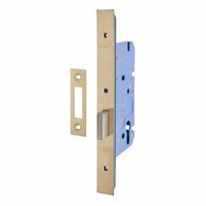 Hampstead Architectural DIN Euro Deadlock - 85mm Case - 60mm Backset - PVD Brass