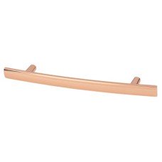 Exel 14mm Curved T-Bar Cabinet Pull Handle - 128mm Centres - Bright Copper