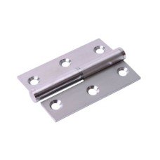 Lift-Off Butt Door Hinge - 75 x 53 x 2mm - Left Hand - Satin Stainless Steel - Pair