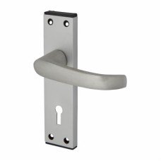 Exel Satin Aluminium Keyhole Lock Door Handle - Tiger Range - 152 x 38mm