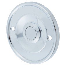 Carlisle Brass Round Bell Push - 64mm Diameter - Polished Chrome