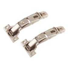 Blum CLIP Top Zero Protrusion Cabinet Hinge - 155° - Sprung - Overlay - Zinc Plated - Pair