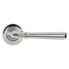 From The Anvil Polished Stainless Steel Door Handles on Round Rose - Newbury Range 