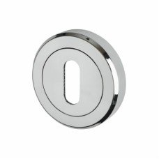 Serozzetta by Carlisle Brass Escutcheon - 50mm Diameter - Keyhole - Polished Chrome
