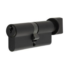 Eurospec 5 Pin 80mm Euro Thumbturn Cylinder - 40 Turn + 40mm - Matt Black - Keyed to Differ