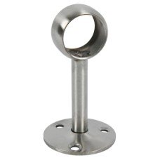 Rothley 25mm Hanging Rail Centre Bracket - Brushed Stainless Steel 