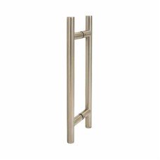 Exel 19mm T-Bar Door Pull Handle - Back to Back - 229mm Centres - Satin Stainless Steel