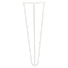 Exel Hairpin Leg - 3 Pin - 400mm Height - White - Pair