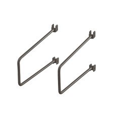 elfa Twin Slot Shelving System - Wall Upright Shelf Book End - 250mm Length - Graphite - Pack of 2