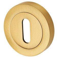 Serozzetta by Carlisle Brass Varese Escutcheon - 50mm Diameter - Keyhole - Satin Brass