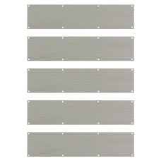 Exel Stainless Steel Kick Plate Trade Pack - 838 x 150 x 1.2mm - 8 Screw Holes - Satin - Pack of 5