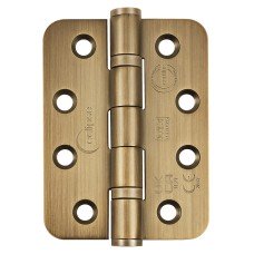 Eclipse Radius Ball Bearing Grade 13 Fire Door Hinge - 102 x 76 x 3mm - Matt Antique Brass - Pair