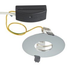 Integral LED Evofire 50W IP65 Fire Rated LED Fixed Downlight - 70-100mm Cut-out - Polished Chrome