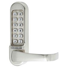 Codelocks CL500 Panic Access Push Button Code Lock - Lever - Satin Chrome