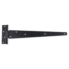 Medium Duty Gate/Door Tee Hinge - 400 x 40mm - Black Powder Coated - Pair