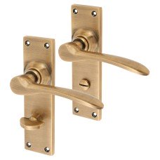 Hampstead Antique Brass Bathroom Door Handle - Buckingham Range - 152 x 41mm Hampstead Antique Brass Bathroom Door Handle - Buckingham Range - 152 x 41mm