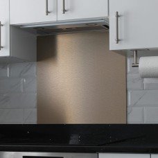 Exel Aluminium Kitchen Splashback - 600 x 750mm - Gloss Brushed Bronze