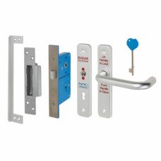Phlexicare RADAR Lockset - 50mm Backset - 78mm Case - Right Hand - Satin Anodised Aluminium