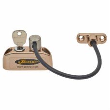 Jackloc Pro-5 Key-Locking Cable Window Restrictor – Brass 