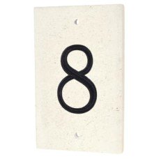 Limestone Screw Fix Door Numeral - 8 - 140 x 90mm - Natural Limestone