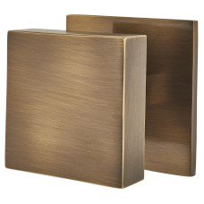 Heritage Brass by M Marcus Square Centre Door Knob - 89 x 89mm Square Rose - Antique Brass