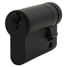Exel 5 Pin 46mm Euro Single Cylinder - 35 + 10mm - Matt Black - Keyed to Differ