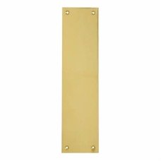 Hampstead Solid Brass Victorian Plain Finger Plate - 300 x 75 x 1mm - Polished