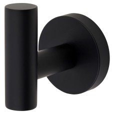 Exel Essential Round Robe Hook - 50 x 63 x 65mm - Matt Black 