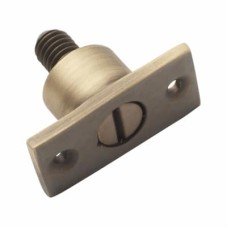 Exel Screw Out Bartholomew Sash Window Stop - 44 x 19mm - Antique Brass