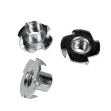 4 Pronged Tee Nut - M6 x 15.5mm - Zinc Plated - Pack of 200