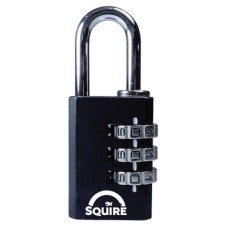Squire Tough Lock Combination Padlock - 30mm Body - 13 x 26mm Shackle - Black